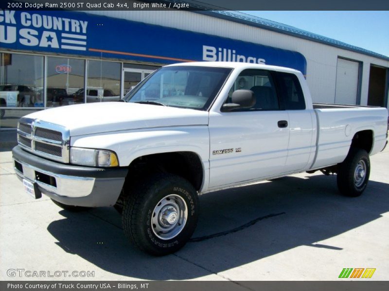 Bright White / Agate 2002 Dodge Ram 2500 ST Quad Cab 4x4