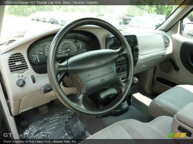  2000 Ranger XLT Regular Cab 4x4 Medium Graphite Interior