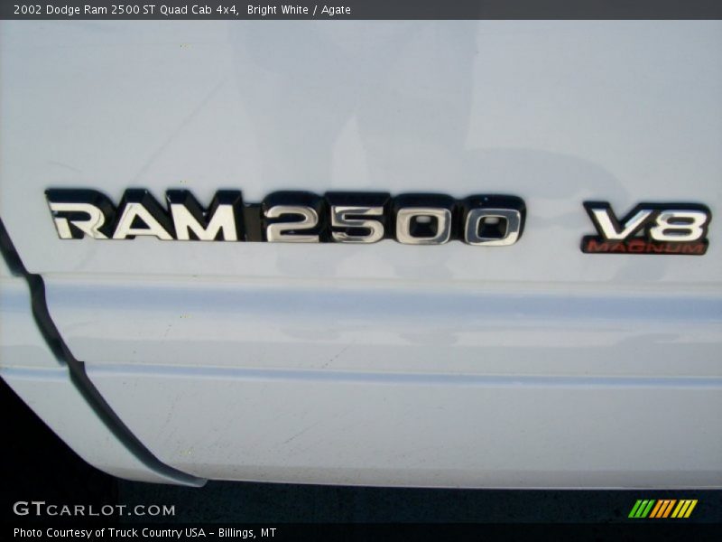 Bright White / Agate 2002 Dodge Ram 2500 ST Quad Cab 4x4