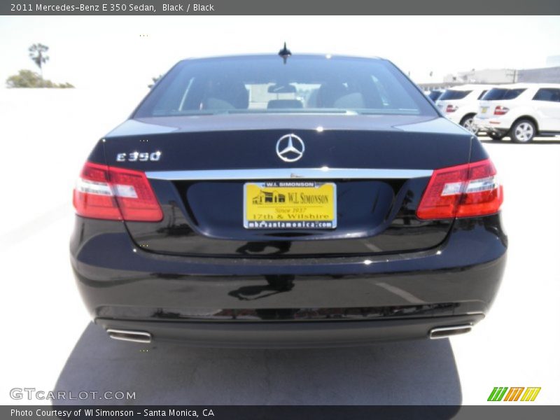 Black / Black 2011 Mercedes-Benz E 350 Sedan