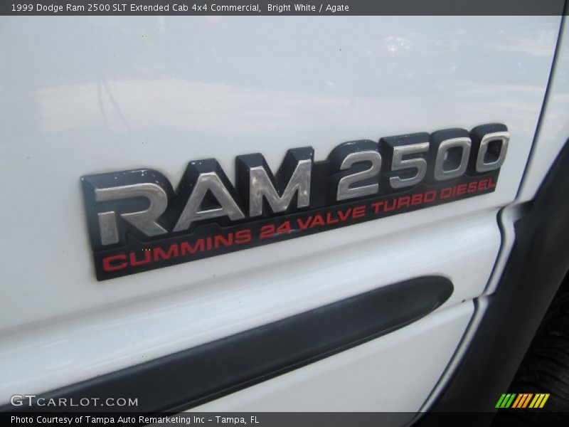 Bright White / Agate 1999 Dodge Ram 2500 SLT Extended Cab 4x4 Commercial