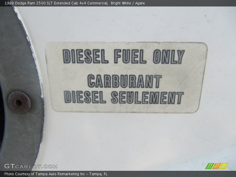 Bright White / Agate 1999 Dodge Ram 2500 SLT Extended Cab 4x4 Commercial