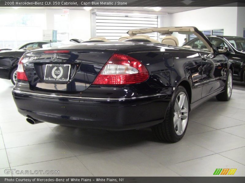 Capri Blue Metallic / Stone 2008 Mercedes-Benz CLK 350 Cabriolet