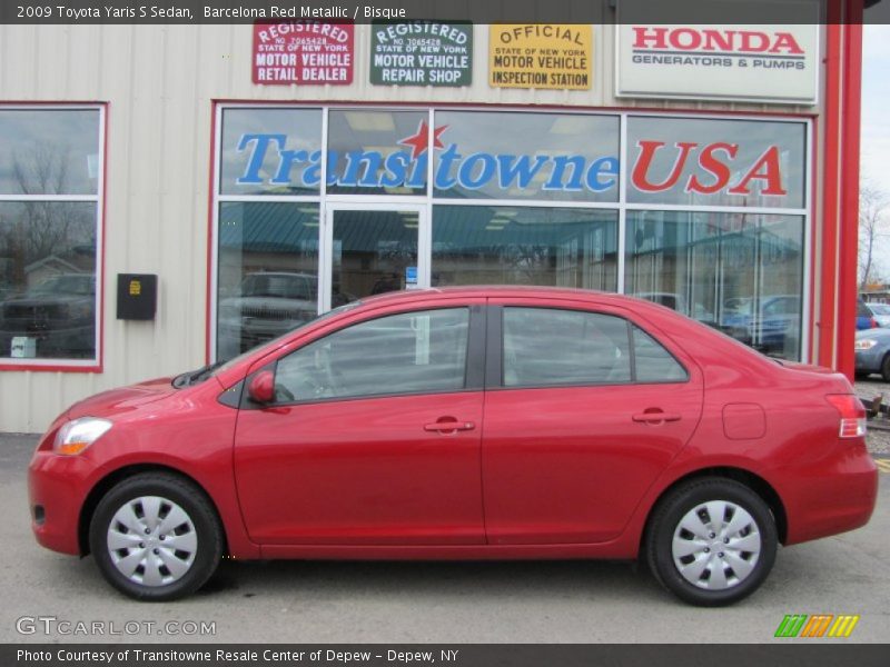 Barcelona Red Metallic / Bisque 2009 Toyota Yaris S Sedan