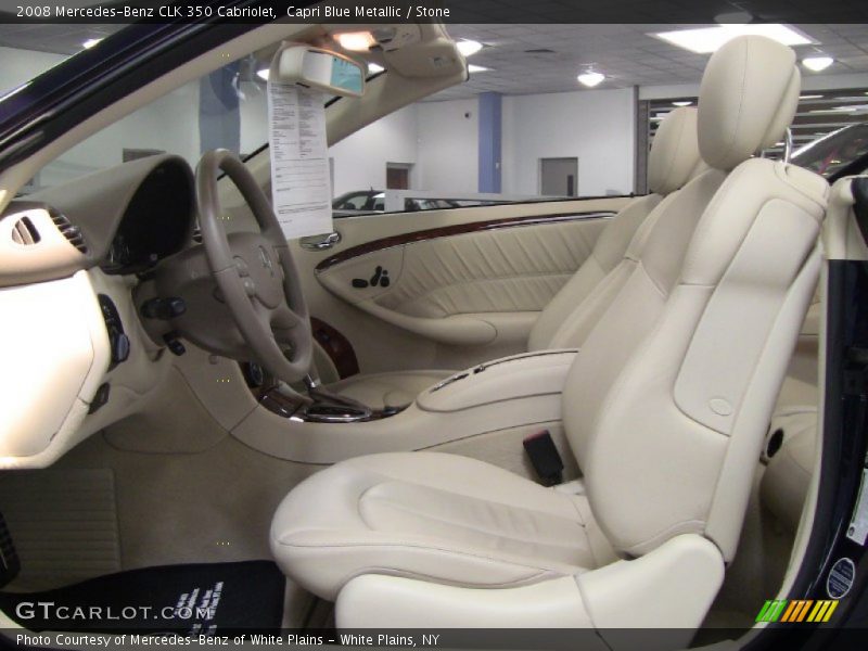 Capri Blue Metallic / Stone 2008 Mercedes-Benz CLK 350 Cabriolet