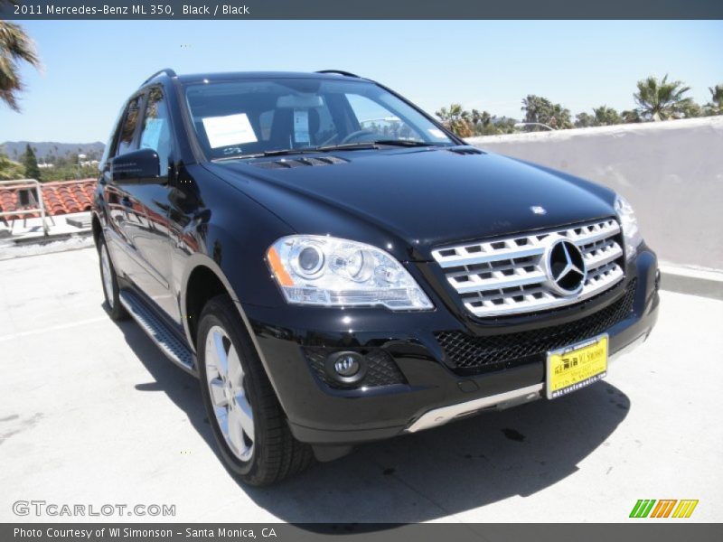 Black / Black 2011 Mercedes-Benz ML 350