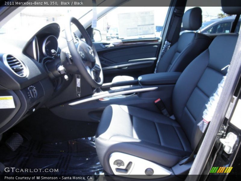 Black / Black 2011 Mercedes-Benz ML 350