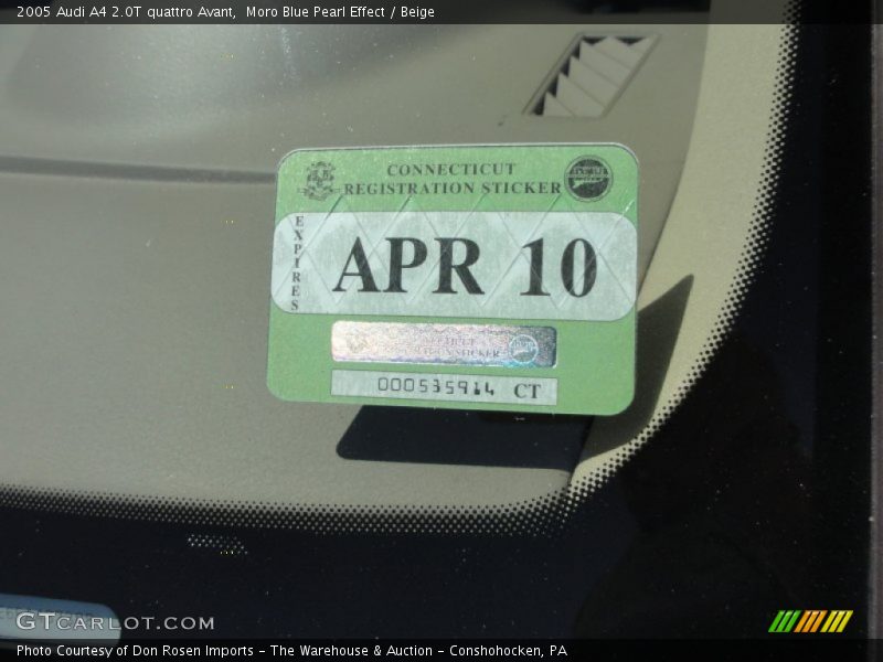 Moro Blue Pearl Effect / Beige 2005 Audi A4 2.0T quattro Avant