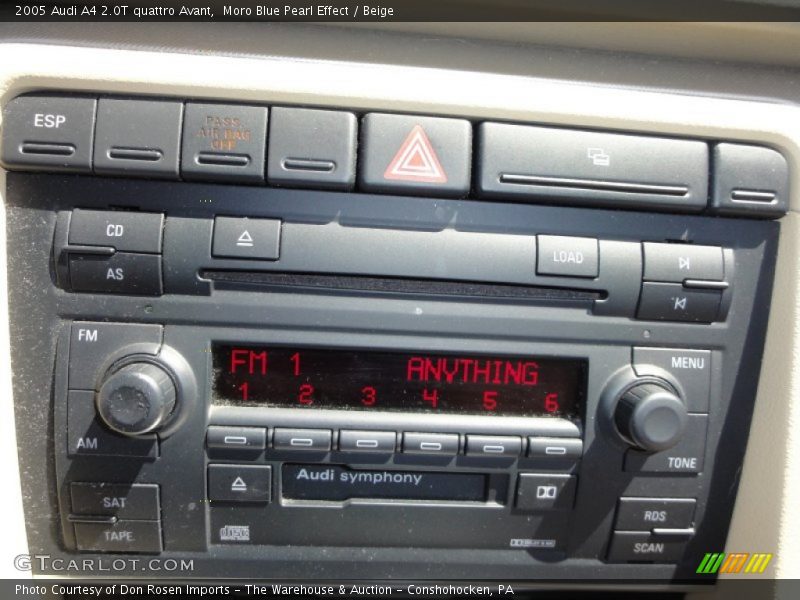 Controls of 2005 A4 2.0T quattro Avant