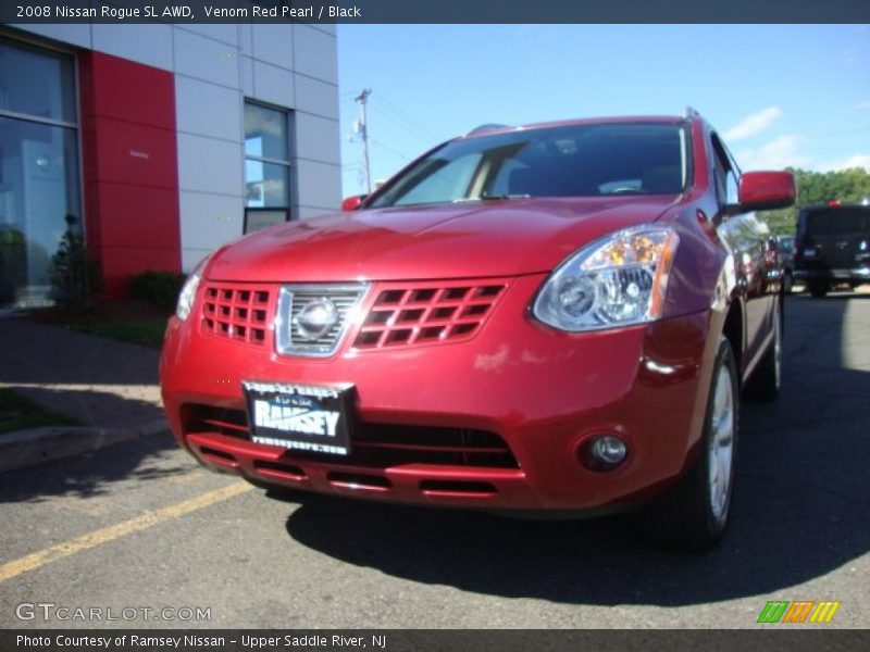 Venom Red Pearl / Black 2008 Nissan Rogue SL AWD