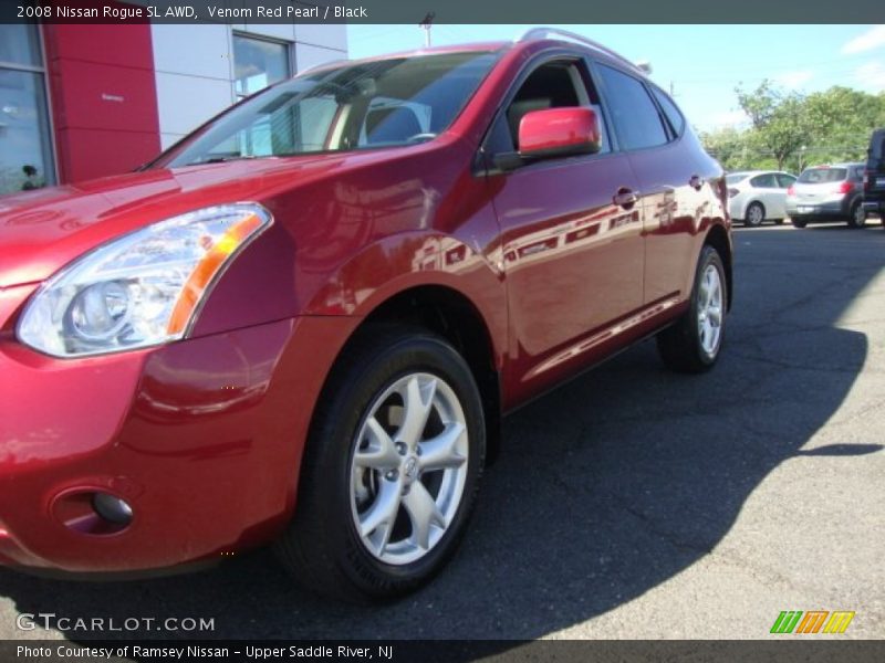 Venom Red Pearl / Black 2008 Nissan Rogue SL AWD