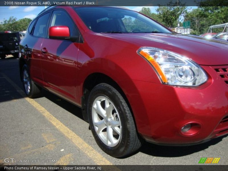 Venom Red Pearl / Black 2008 Nissan Rogue SL AWD