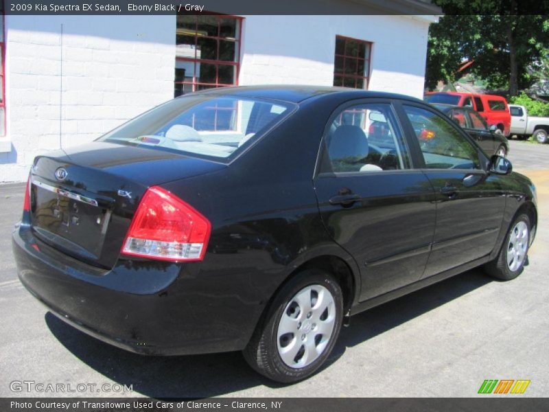 Ebony Black / Gray 2009 Kia Spectra EX Sedan