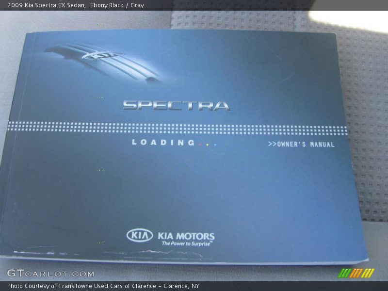 Ebony Black / Gray 2009 Kia Spectra EX Sedan
