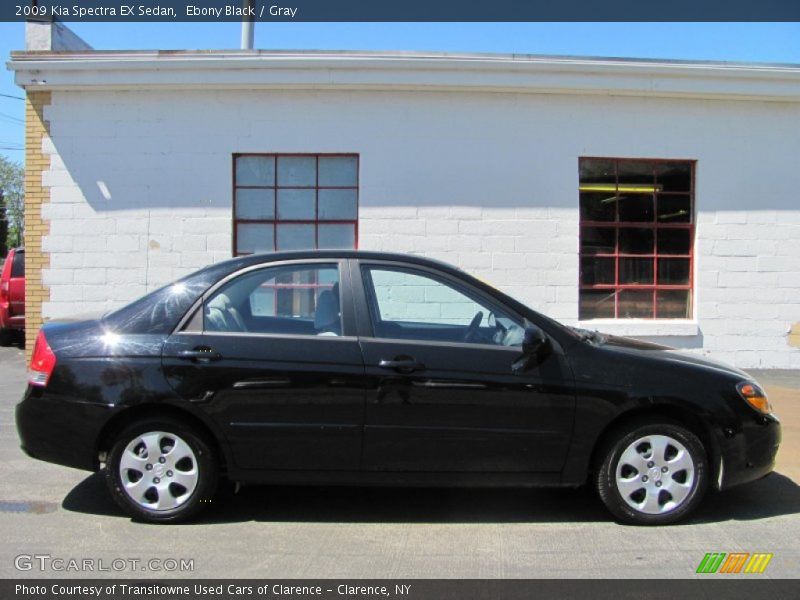 Ebony Black / Gray 2009 Kia Spectra EX Sedan