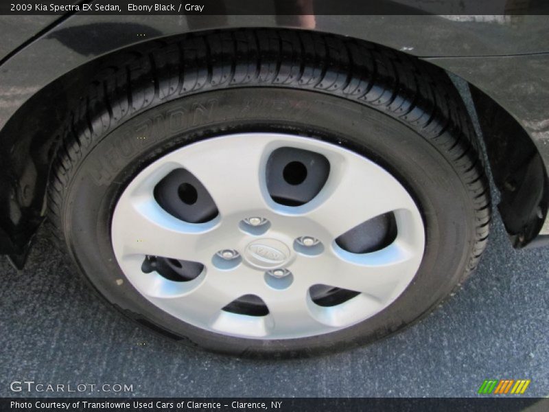 Ebony Black / Gray 2009 Kia Spectra EX Sedan