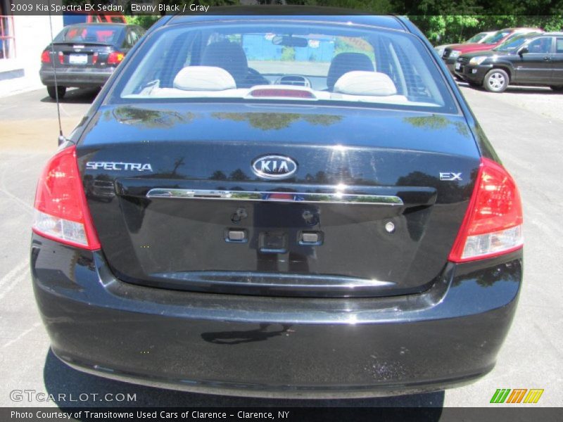 Ebony Black / Gray 2009 Kia Spectra EX Sedan