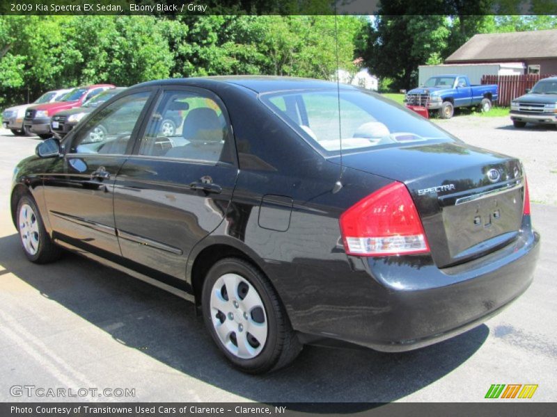 Ebony Black / Gray 2009 Kia Spectra EX Sedan