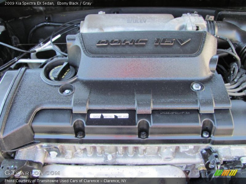 Ebony Black / Gray 2009 Kia Spectra EX Sedan