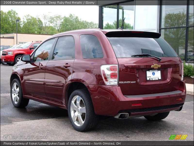 Deep Ruby Red Metallic / Ebony 2008 Chevrolet Equinox Sport