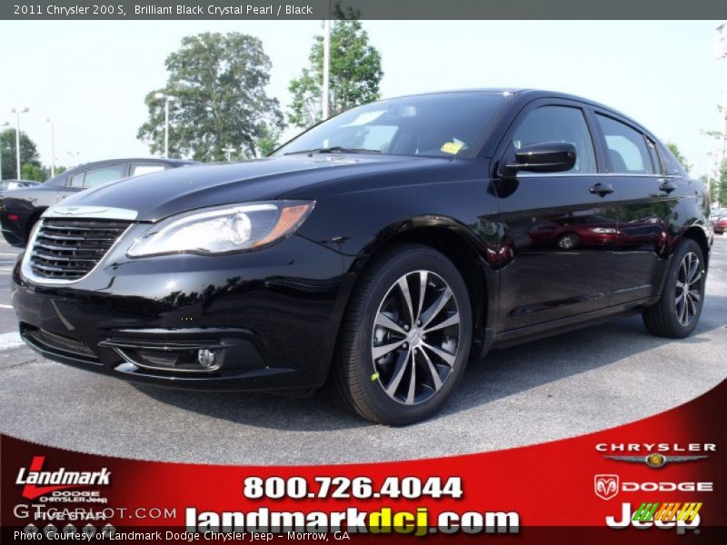 Brilliant Black Crystal Pearl / Black 2011 Chrysler 200 S