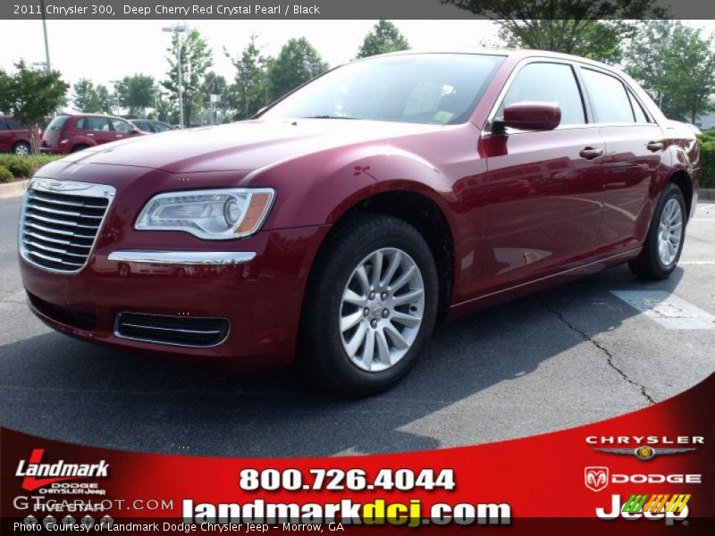 Deep Cherry Red Crystal Pearl / Black 2011 Chrysler 300