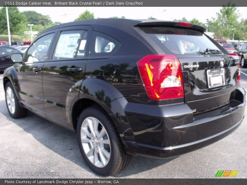 Brilliant Black Crystal Pearl / Dark Slate Gray/Red 2011 Dodge Caliber Heat