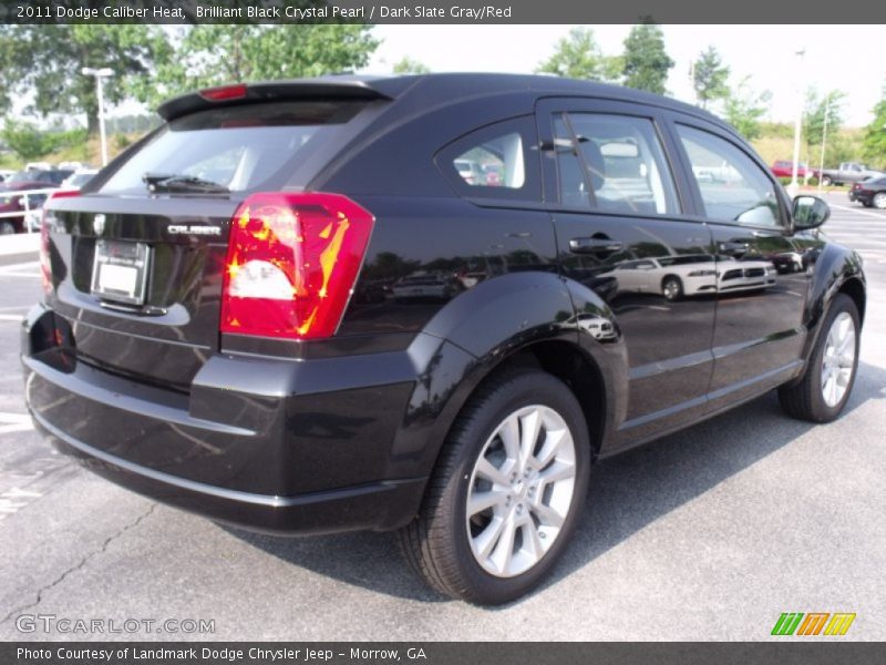 Brilliant Black Crystal Pearl / Dark Slate Gray/Red 2011 Dodge Caliber Heat
