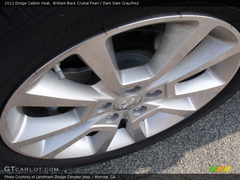 Brilliant Black Crystal Pearl / Dark Slate Gray/Red 2011 Dodge Caliber Heat