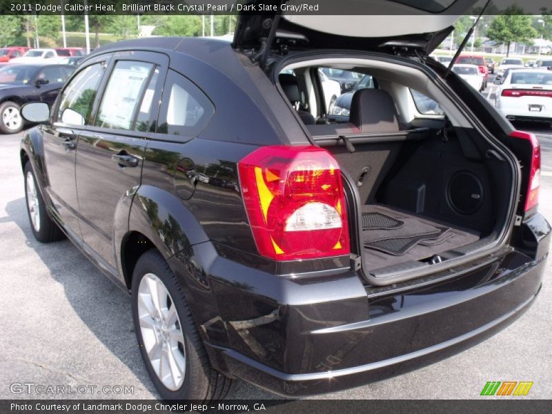 Brilliant Black Crystal Pearl / Dark Slate Gray/Red 2011 Dodge Caliber Heat