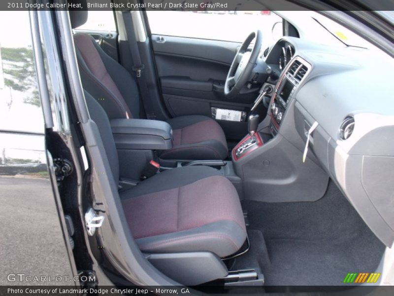 Brilliant Black Crystal Pearl / Dark Slate Gray/Red 2011 Dodge Caliber Heat