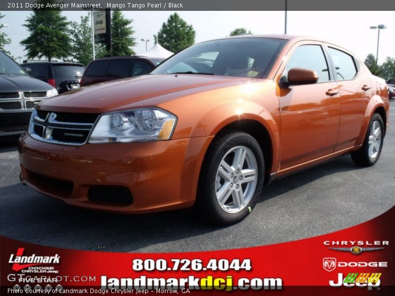 Mango Tango Pearl / Black 2011 Dodge Avenger Mainstreet