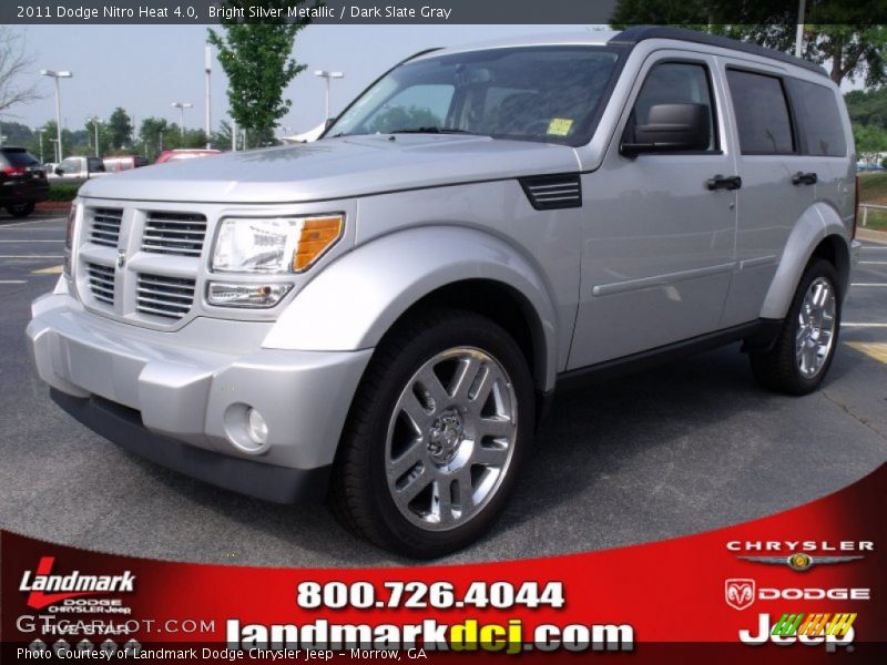 Bright Silver Metallic / Dark Slate Gray 2011 Dodge Nitro Heat 4.0