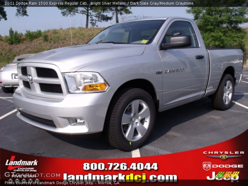 Bright Silver Metallic / Dark Slate Gray/Medium Graystone 2011 Dodge Ram 1500 Express Regular Cab
