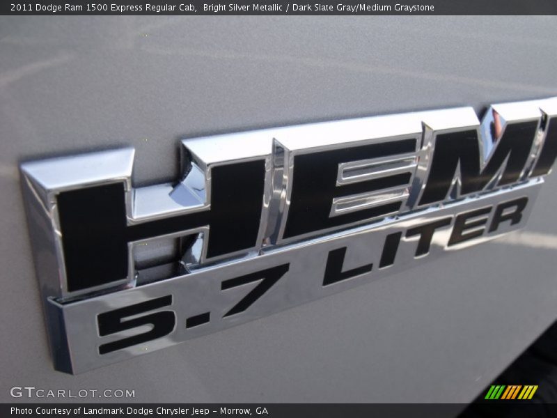 Bright Silver Metallic / Dark Slate Gray/Medium Graystone 2011 Dodge Ram 1500 Express Regular Cab
