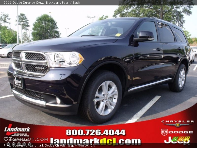 Blackberry Pearl / Black 2011 Dodge Durango Crew