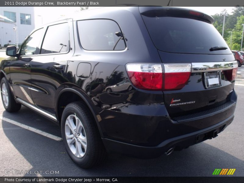Blackberry Pearl / Black 2011 Dodge Durango Crew