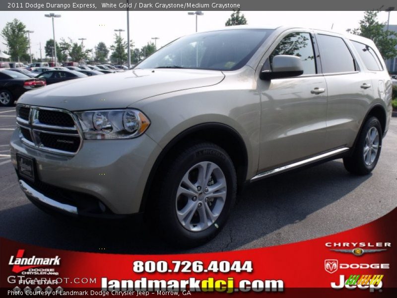 White Gold / Dark Graystone/Medium Graystone 2011 Dodge Durango Express