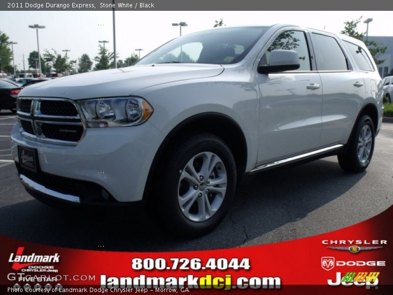 Stone White / Black 2011 Dodge Durango Express