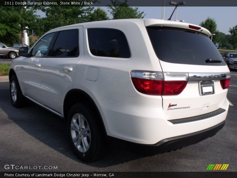 Stone White / Black 2011 Dodge Durango Express