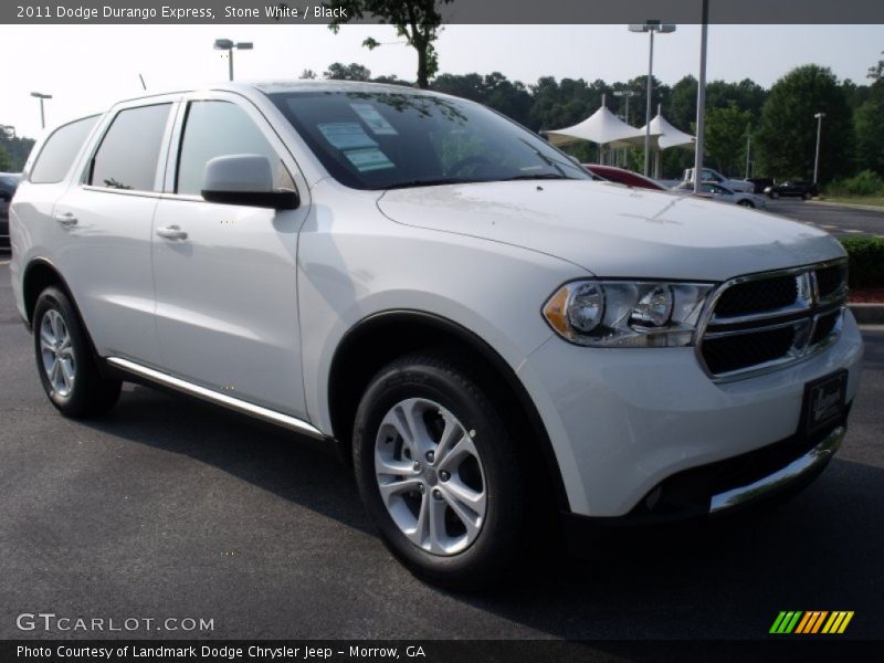 Stone White / Black 2011 Dodge Durango Express