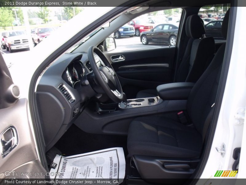 Stone White / Black 2011 Dodge Durango Express