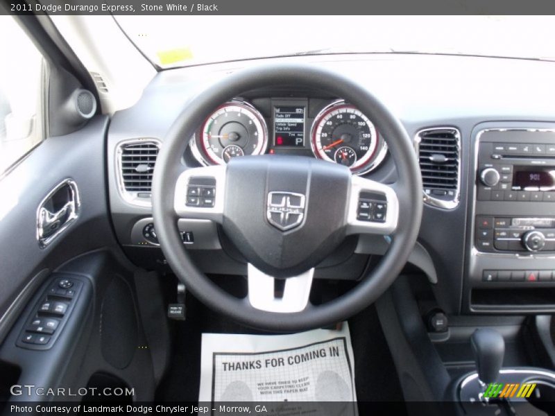 Stone White / Black 2011 Dodge Durango Express