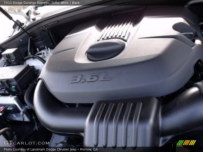Stone White / Black 2011 Dodge Durango Express