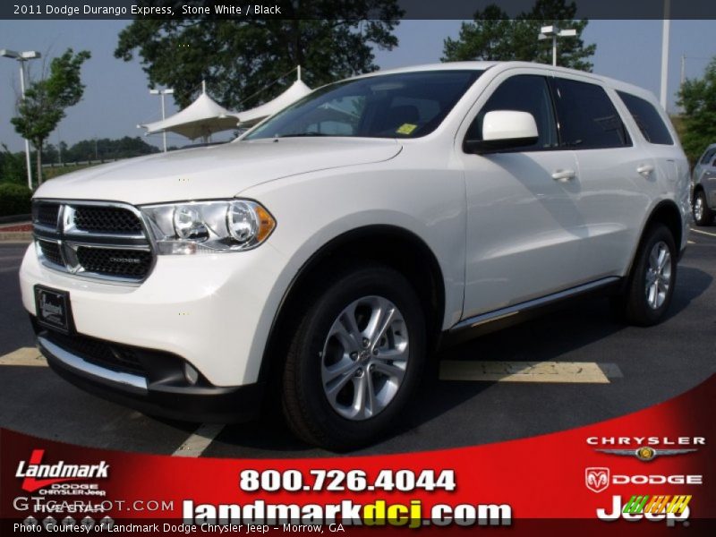 Stone White / Black 2011 Dodge Durango Express