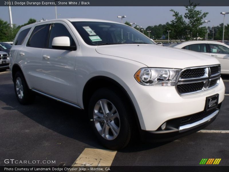 Stone White / Black 2011 Dodge Durango Express