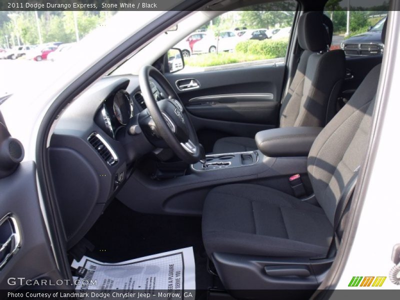 Stone White / Black 2011 Dodge Durango Express
