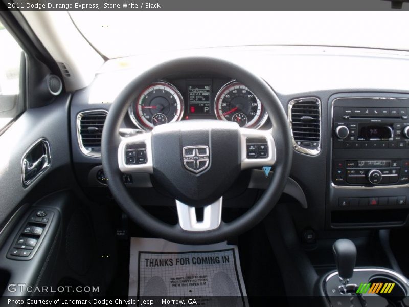 Stone White / Black 2011 Dodge Durango Express