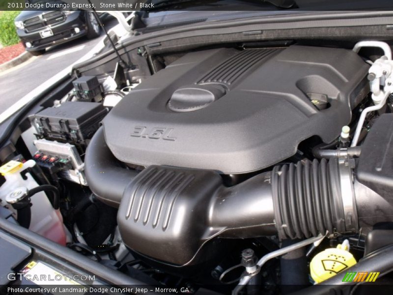 Stone White / Black 2011 Dodge Durango Express