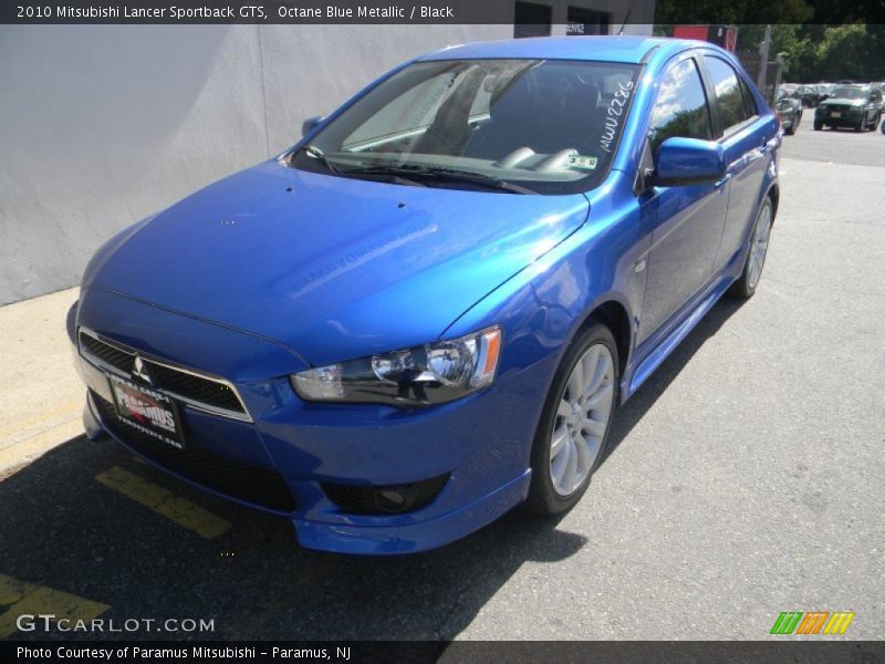 Octane Blue Metallic / Black 2010 Mitsubishi Lancer Sportback GTS